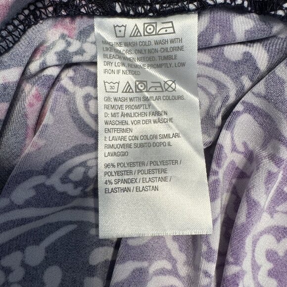 Susan Graver Tunic‎ Top Womens Size 2x Liquid Knit Stretchy V Neck Asymmetrical - Picture 5 of 7